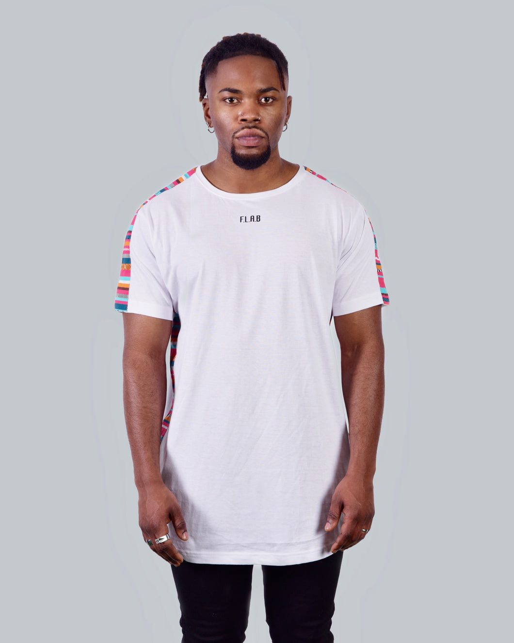 Colors Tee White - Long Shaped Men - FLABWEAR