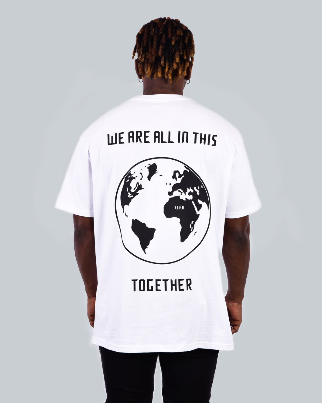 United People Tee White Men - Box Shaped - FLABWEAR