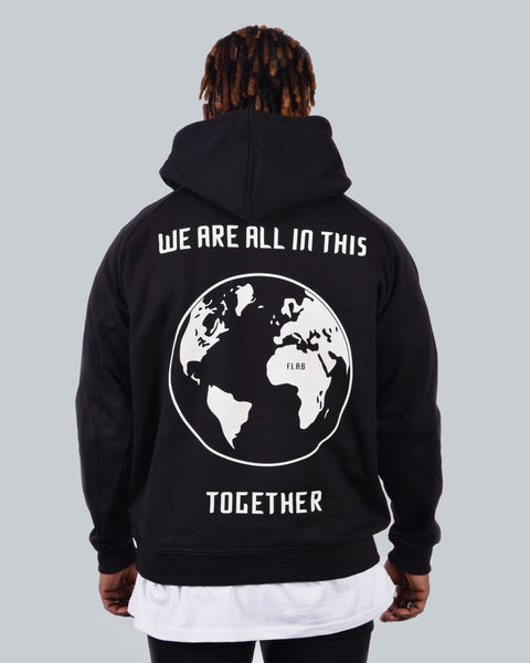 United People Hoodie Black Men - FLABWEAR