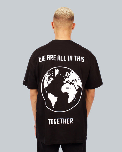 United People Tee Black Men - Box Shaped - FLABWEAR